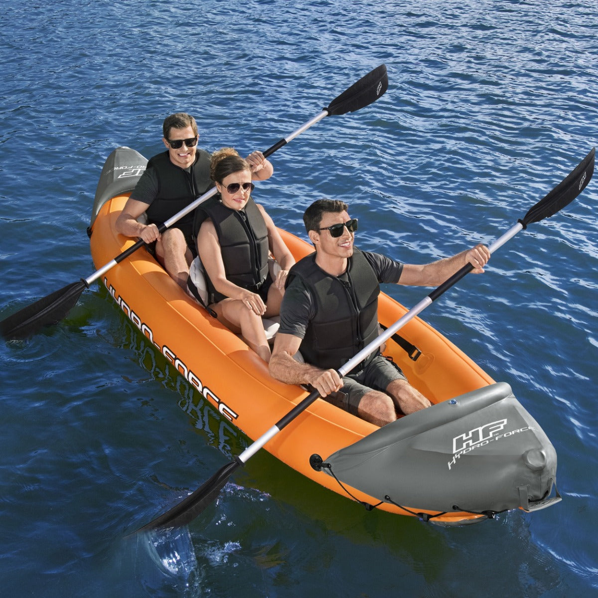 Hydro-Force 3 Person Inflatable Kayak Set - Rapid