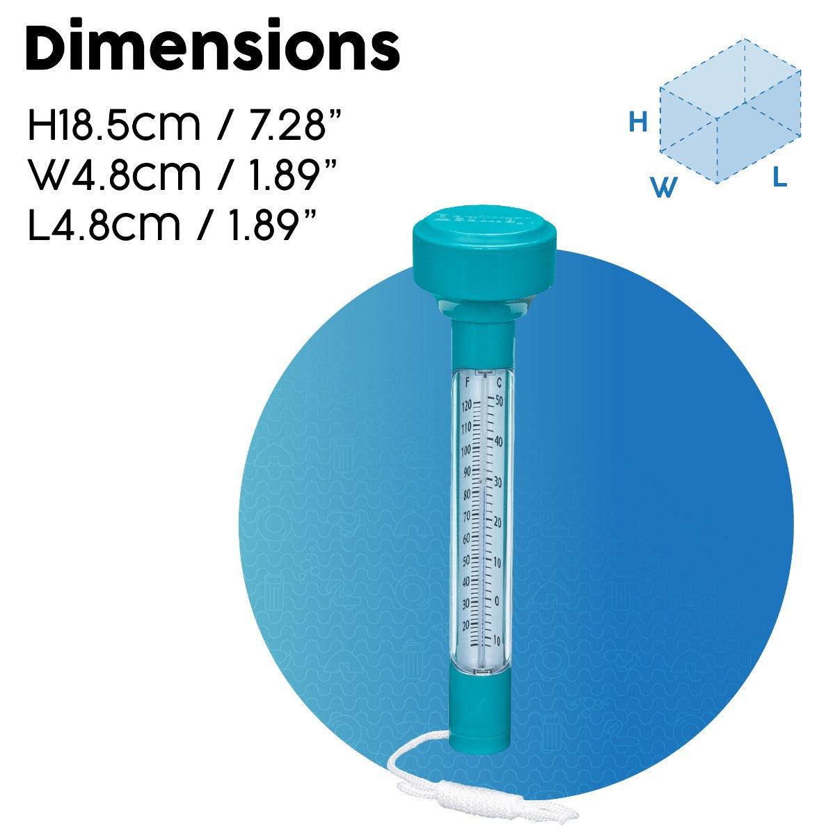 Floating Pool Thermometer for Swimming Pools