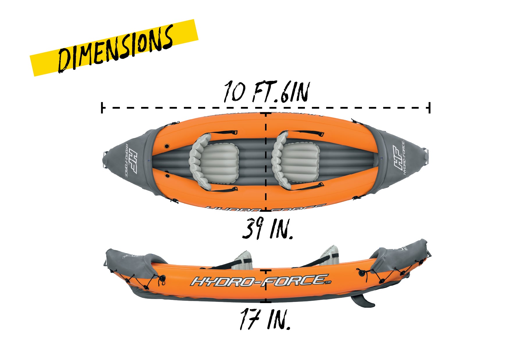 Hydro-force 2 Person Inflatable Kayak Set - Rapid