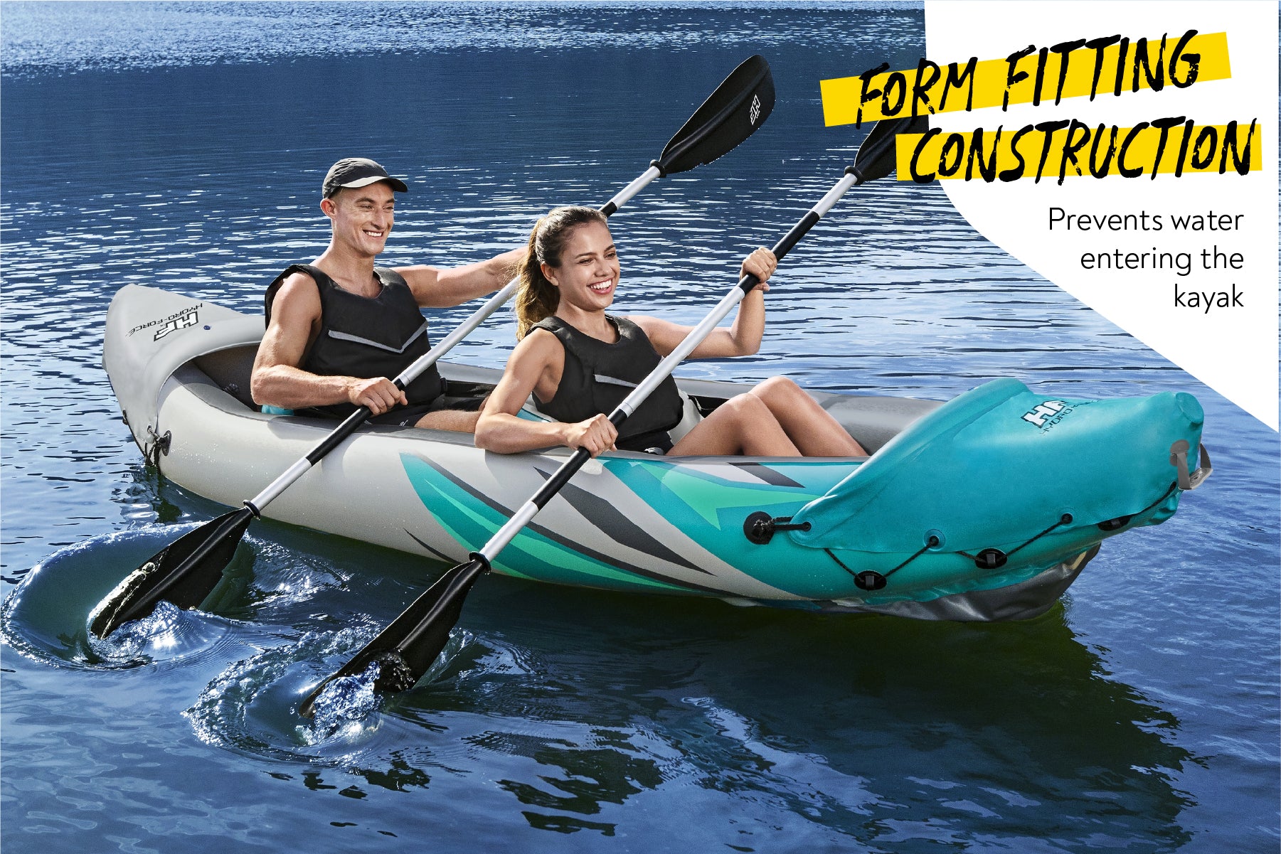 Hydro-Force 2 Person Inflatable Kayak Complete Set - Rapid Elite