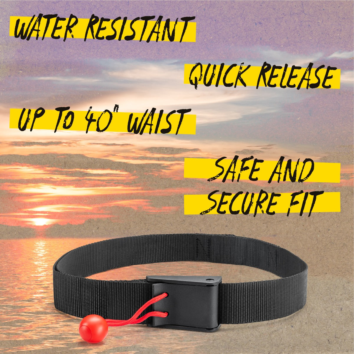 Hydro-Force Quick Release Waist Belt for Paddle Board