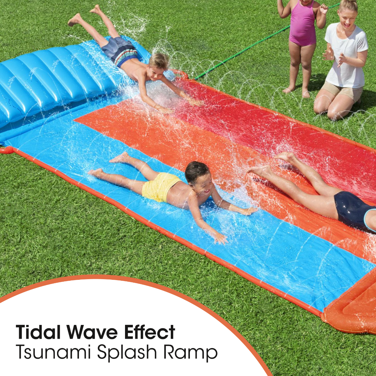 H2OGO! Tsunami Triple Splash Water Slide, with Sprinklers