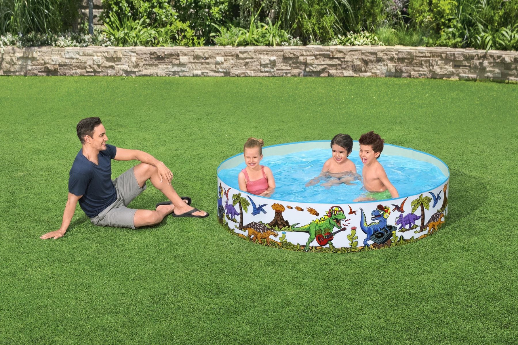 Dinosaur Themed Kids Inflatable Paddling Pool