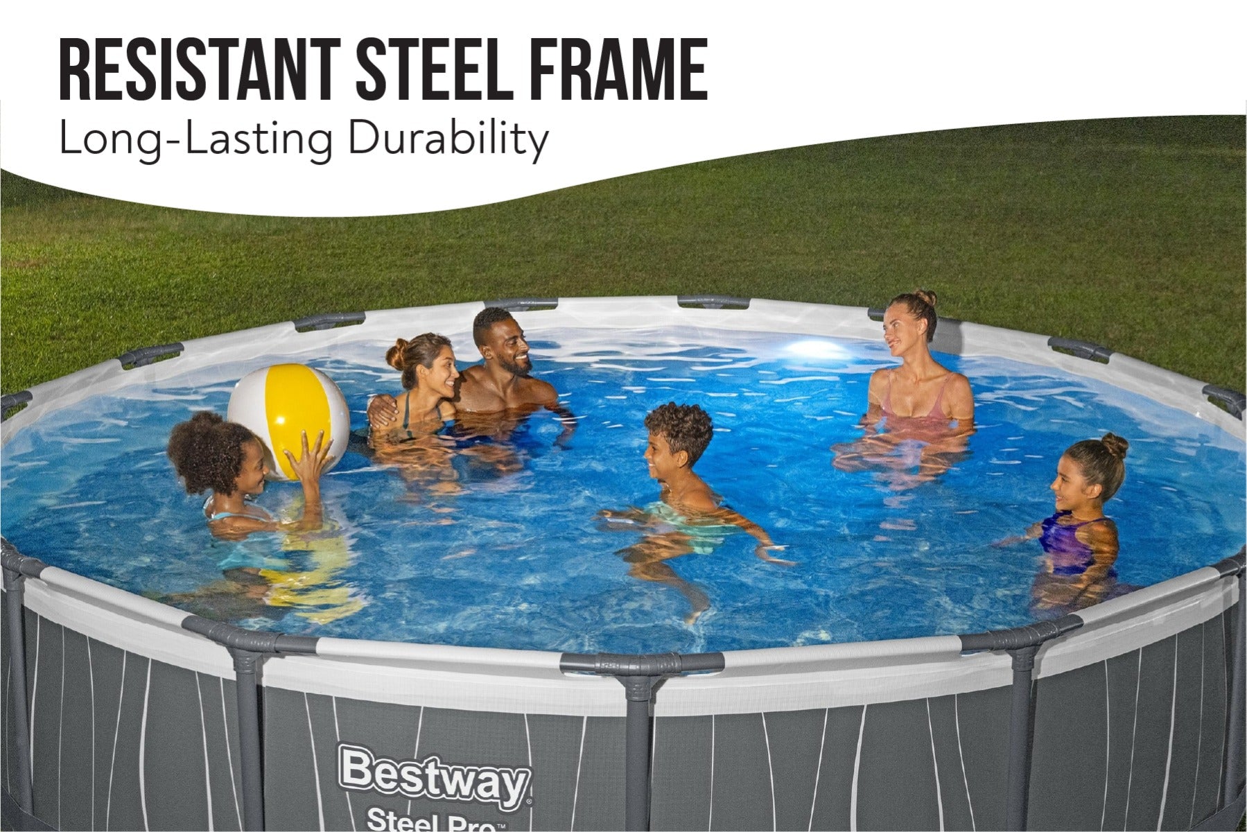 steel framed pool