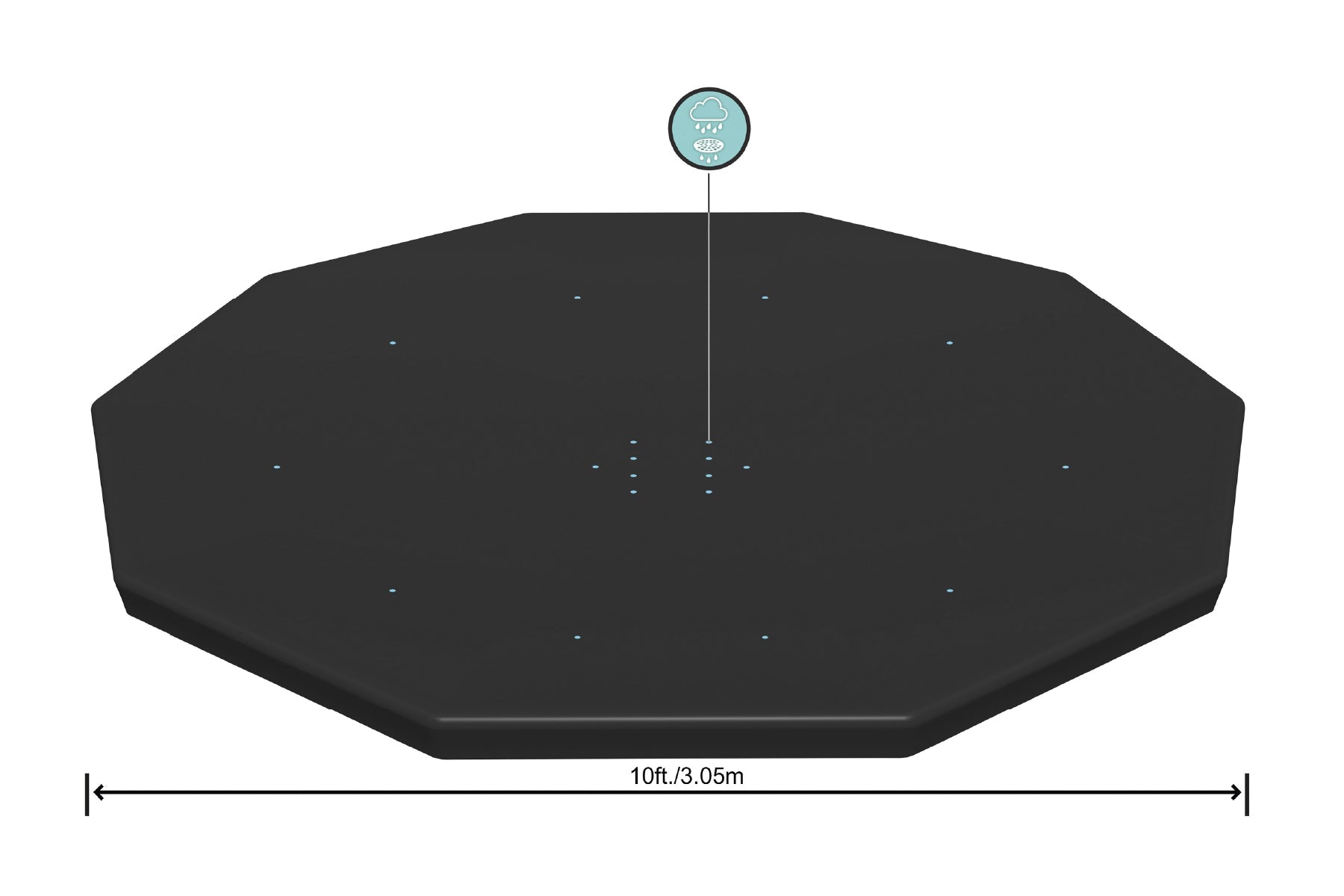 10ft Round Pool Cover for Steel Pro Above Ground Pools