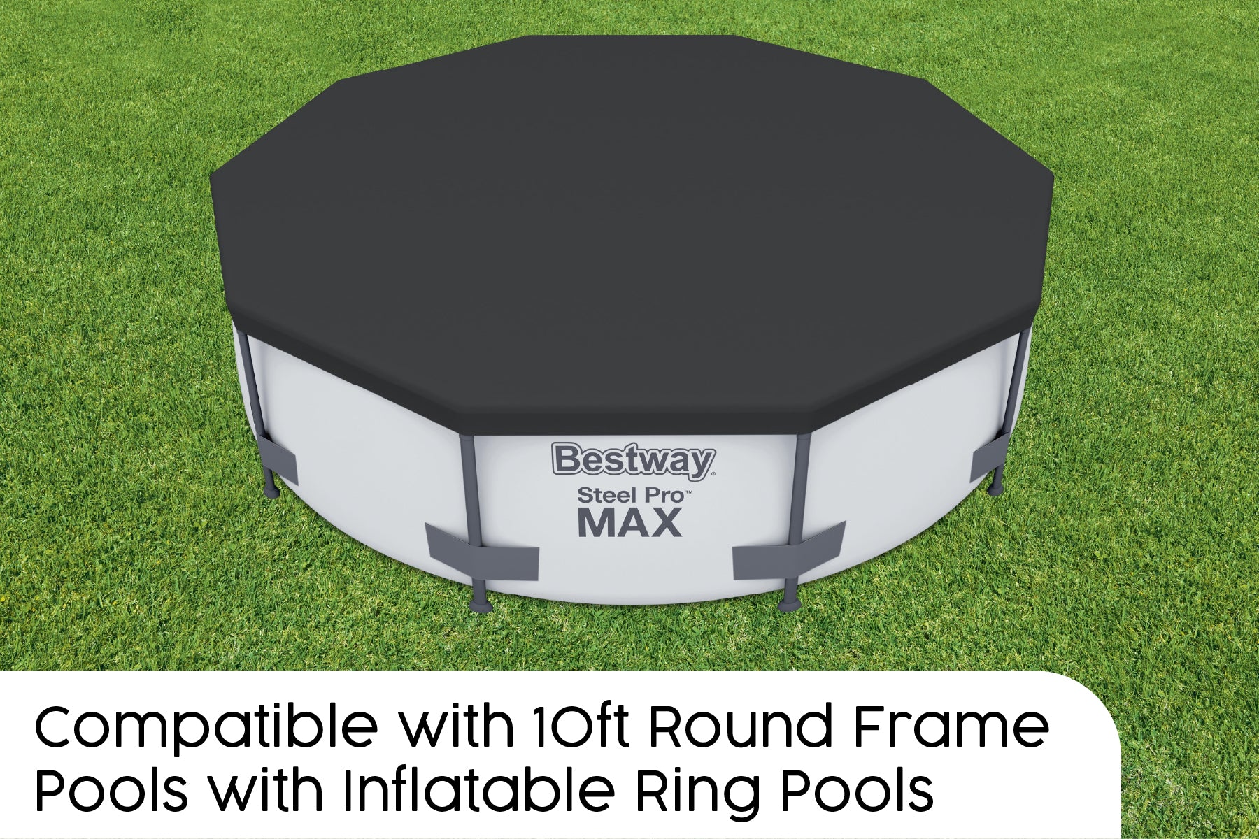 10ft Round Pool Cover for Steel Pro Above Ground Pools