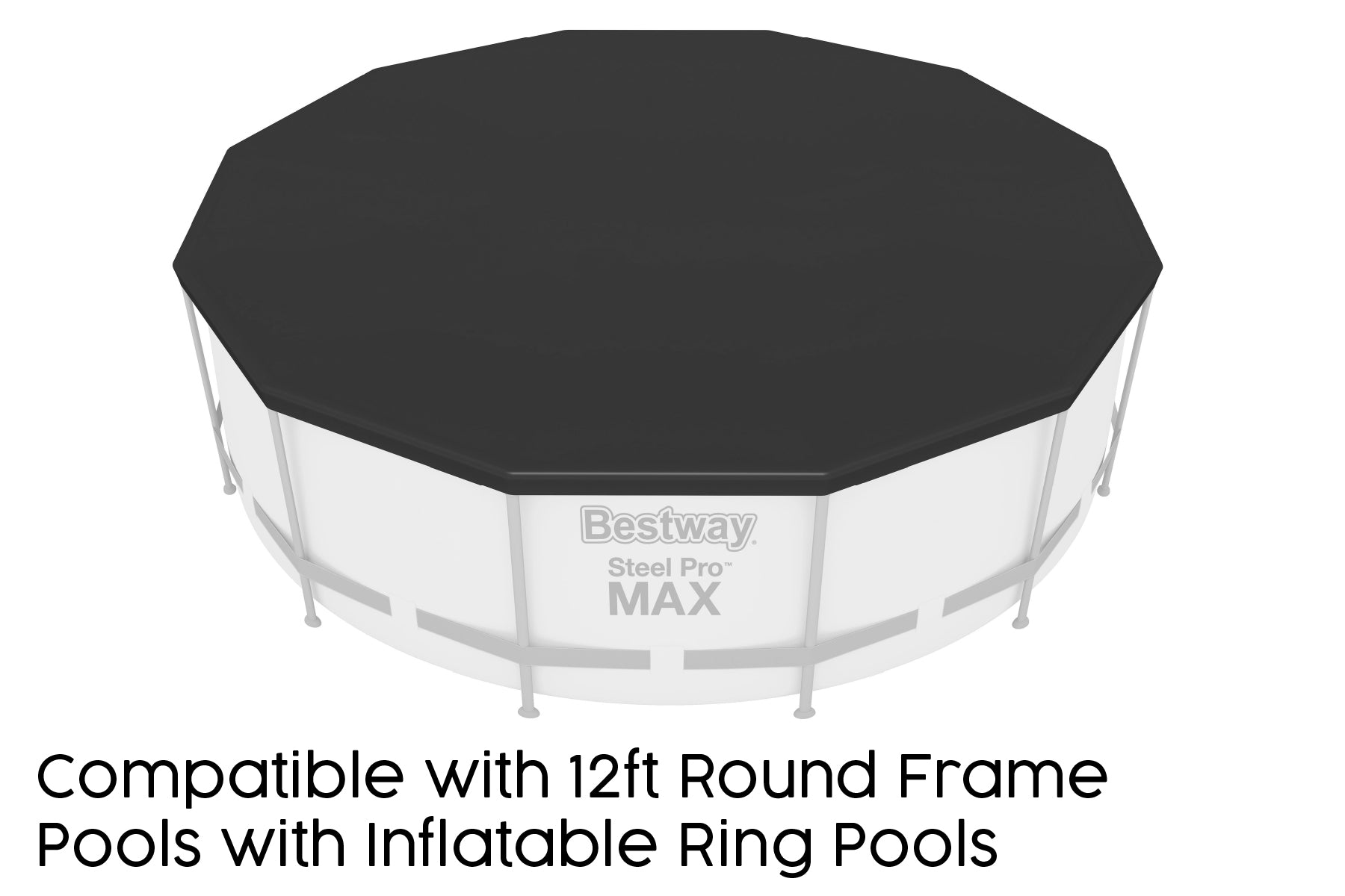 12ft Pool Cover For Steel Pro Max Above Ground Pools