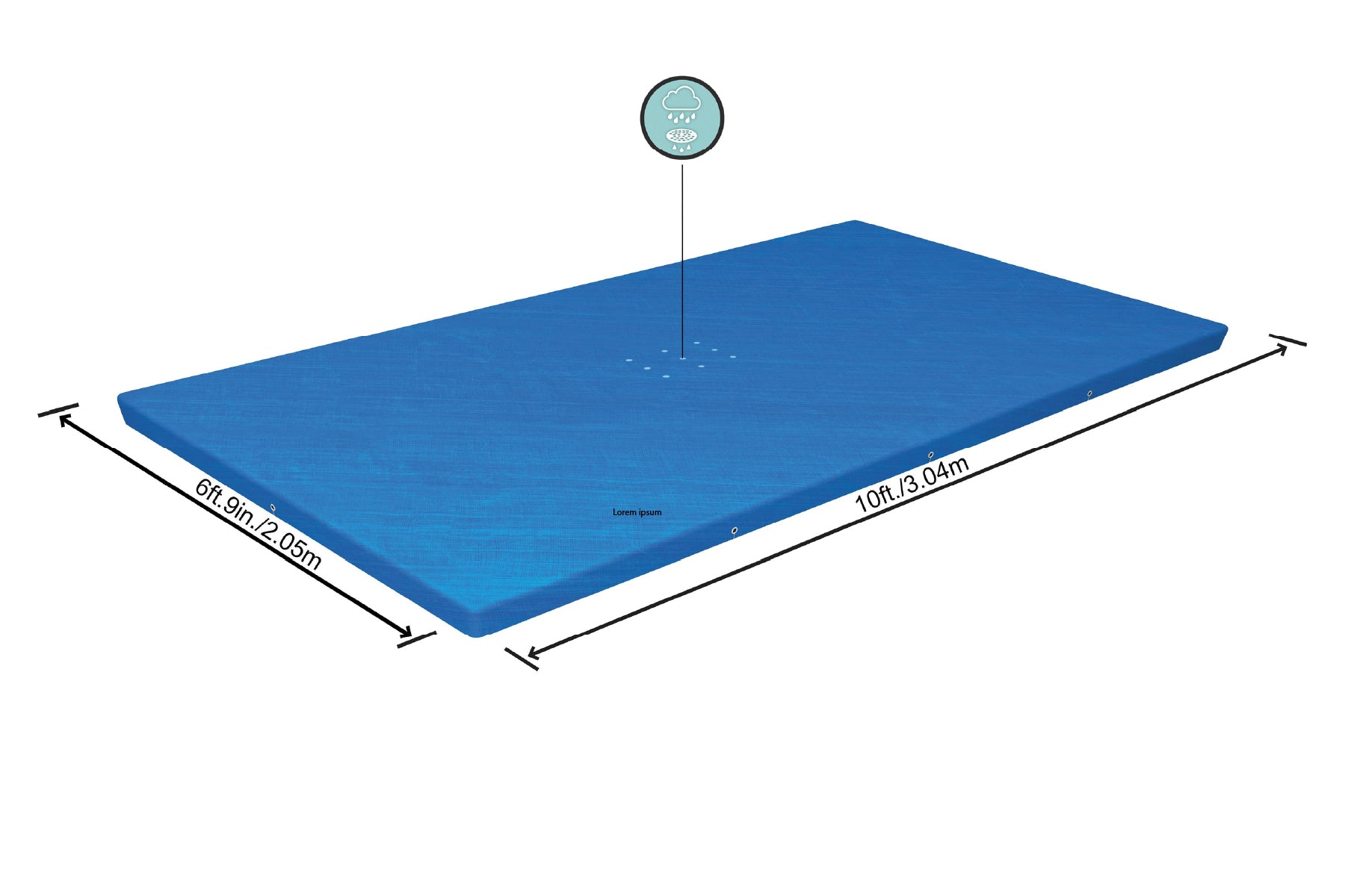 9ft 10inch Pool Cover for Steel Pro Above Ground Pools