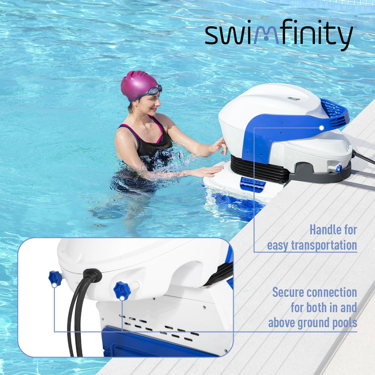 Swimfinity Swim Training Machine for Above Ground Pools