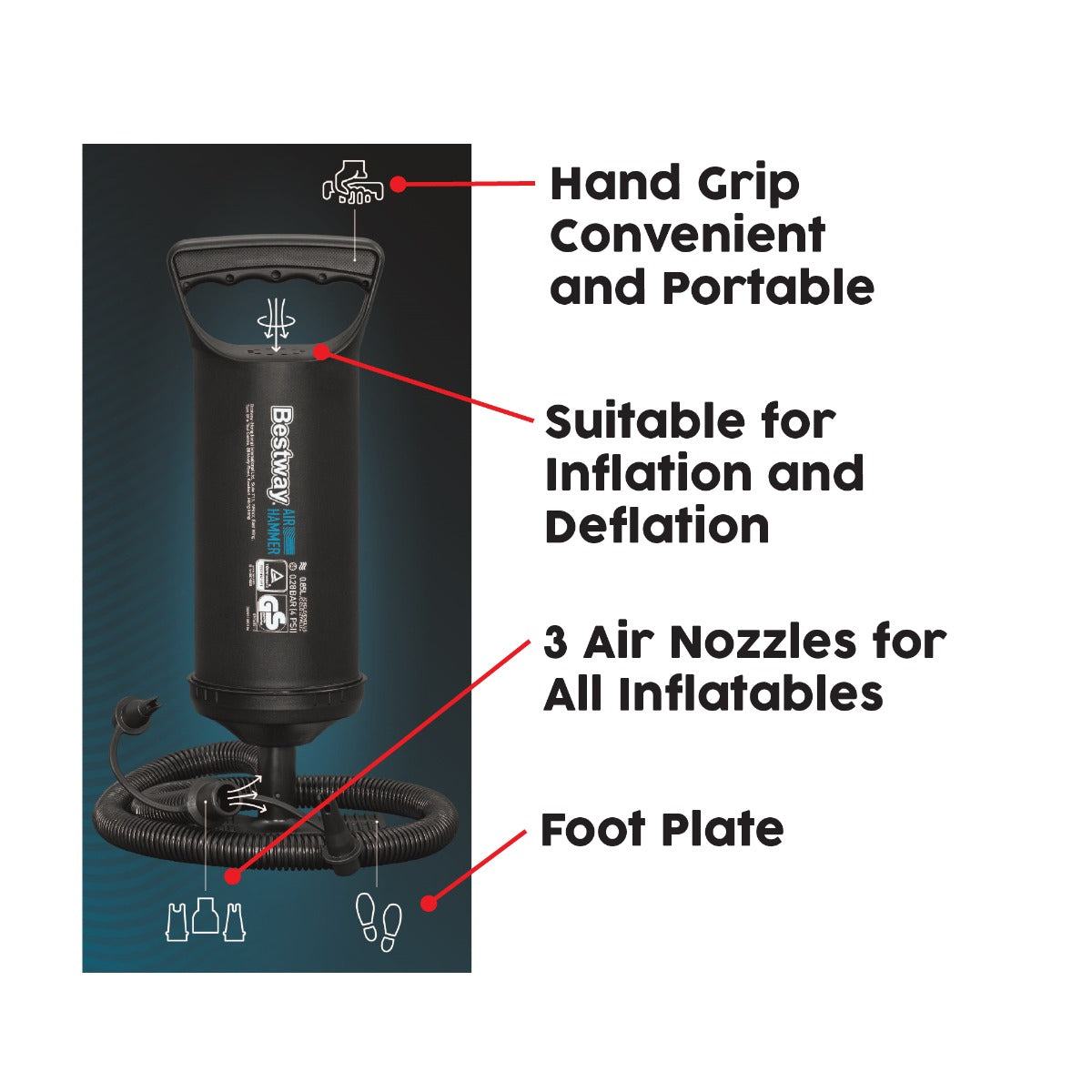 Air Hammer 12" Manual Inflation Pump