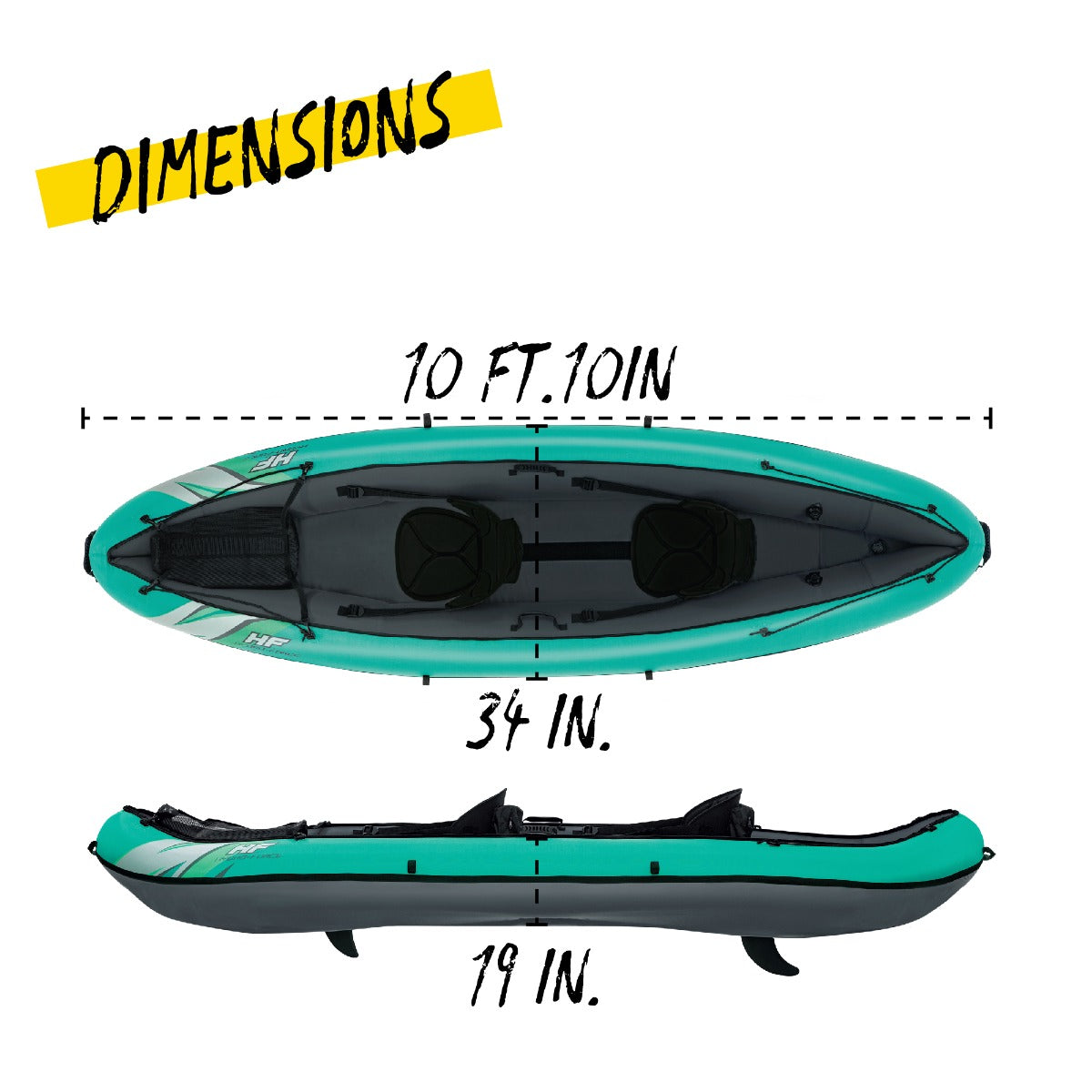 Hydro-force 2 Person Inflatable Kayak Set - Ventura