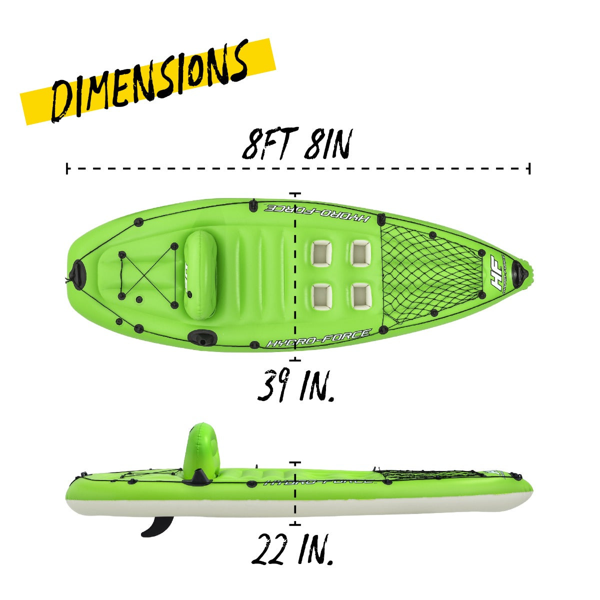 Hydro-Force 1 Person Inflatable Fishing Kayak Set