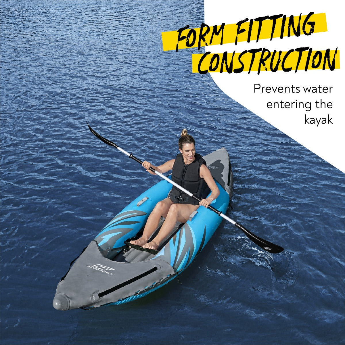 Hydro-Force 1 Person Inflatable Kayak Complete Set - Surge Elite