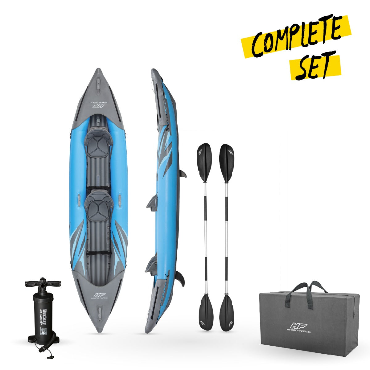 Hydro-Force™ Surge Elite™ 2 Person Inflatable Kayak Complete Set