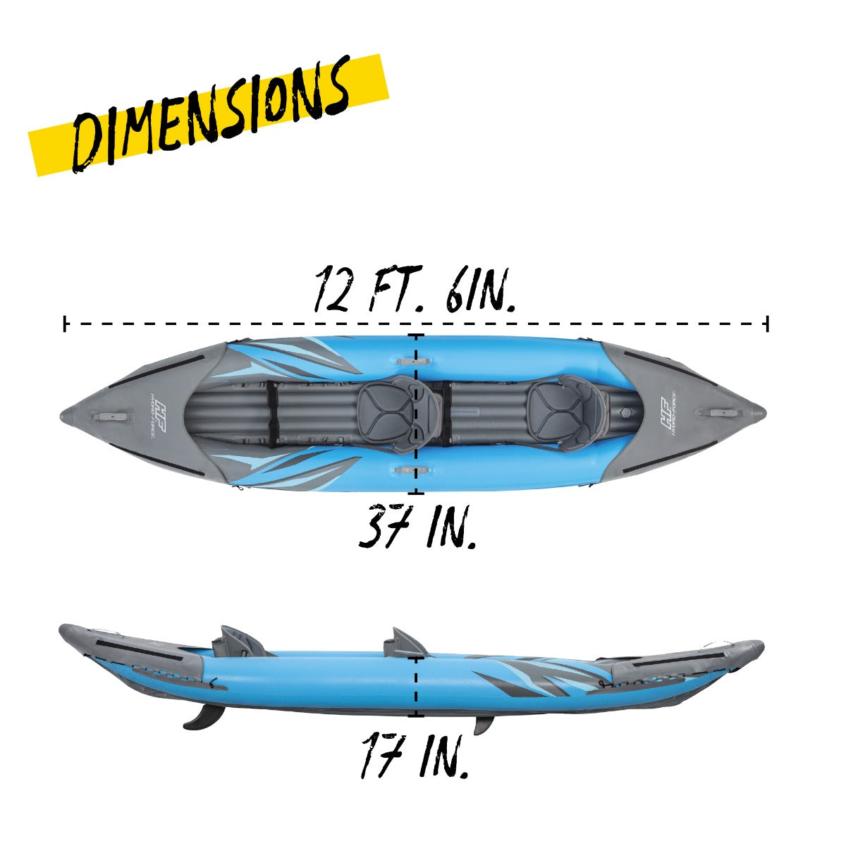 Hydro-Force™ Surge Elite™ 2 Person Inflatable Kayak Complete Set