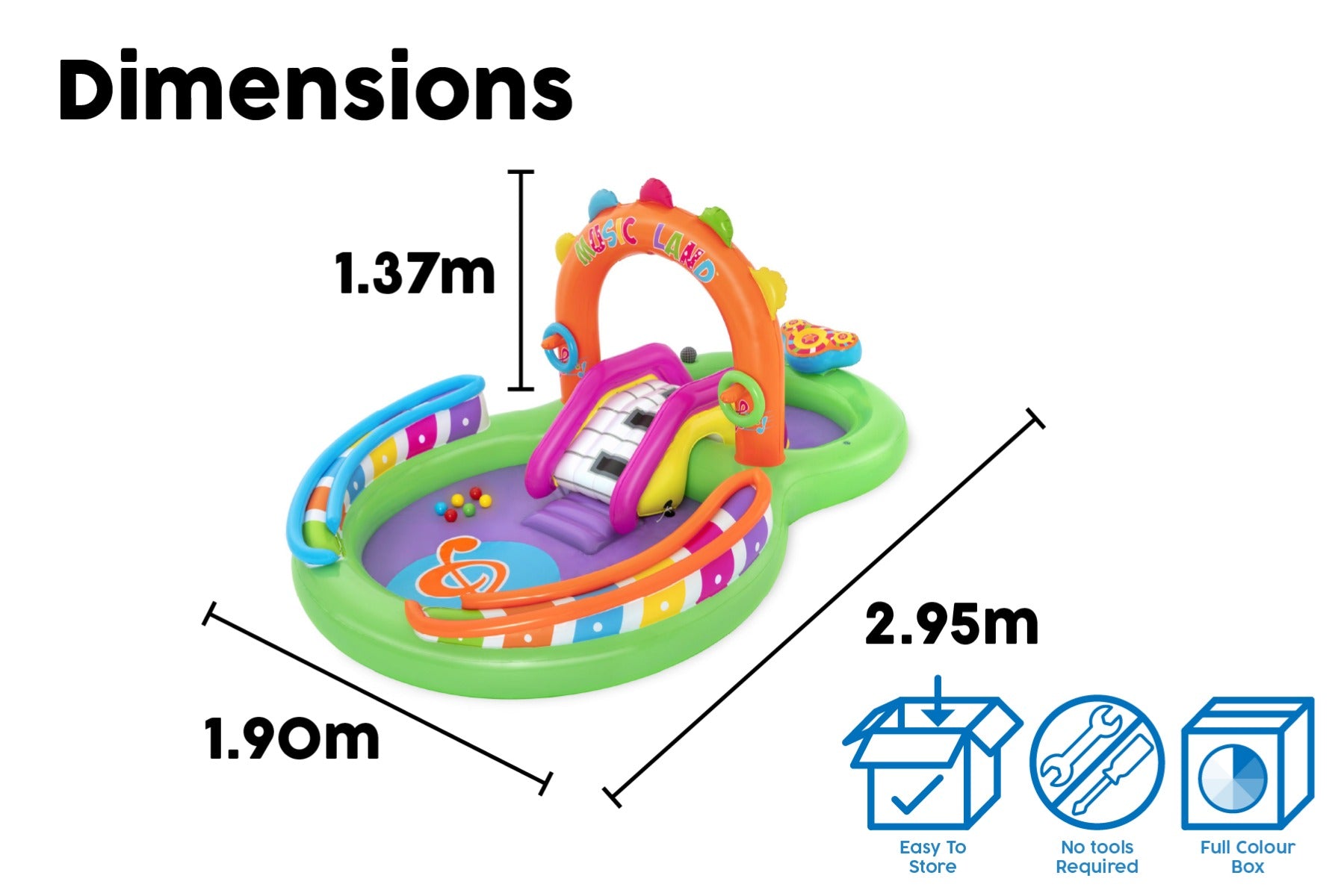 Sing 'N' Splash Paddling Pool with Play Center