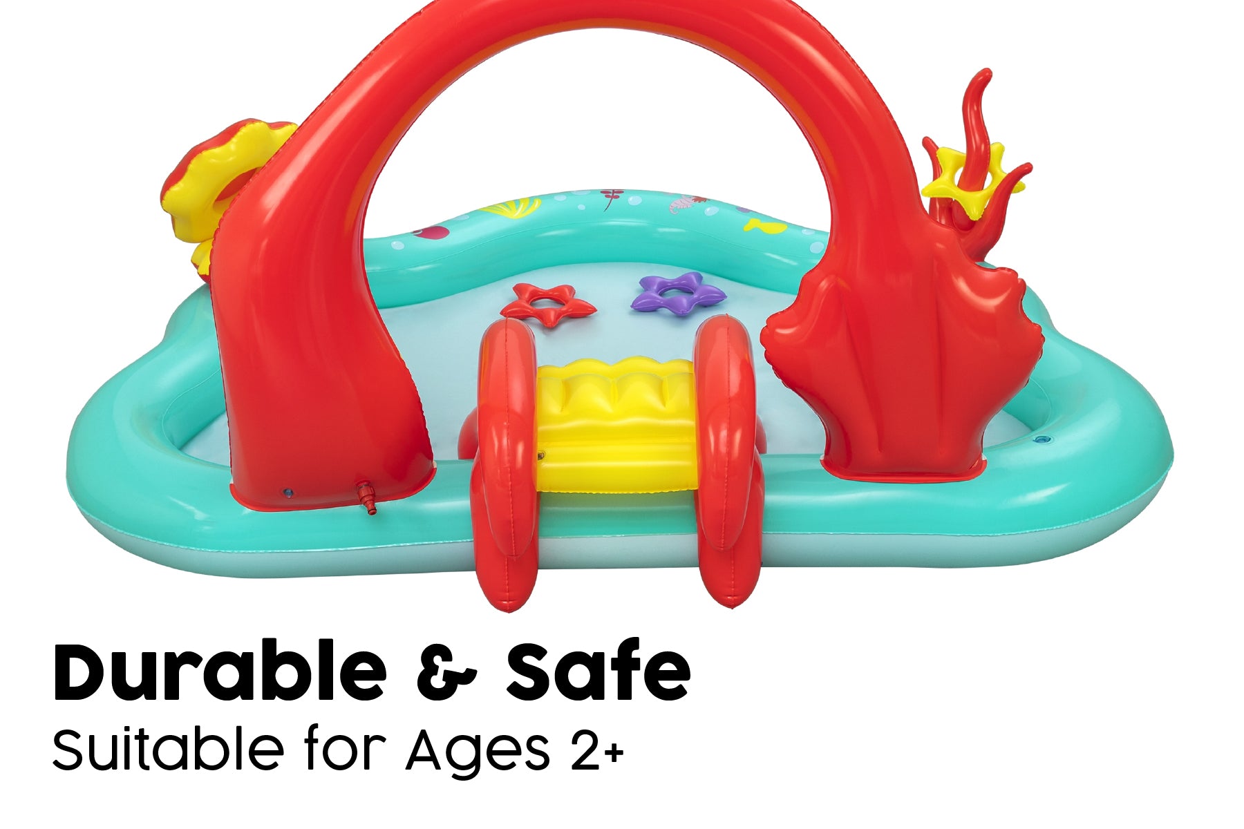 Little Mermaid Kids Inflatable Paddling Pool with Play Center