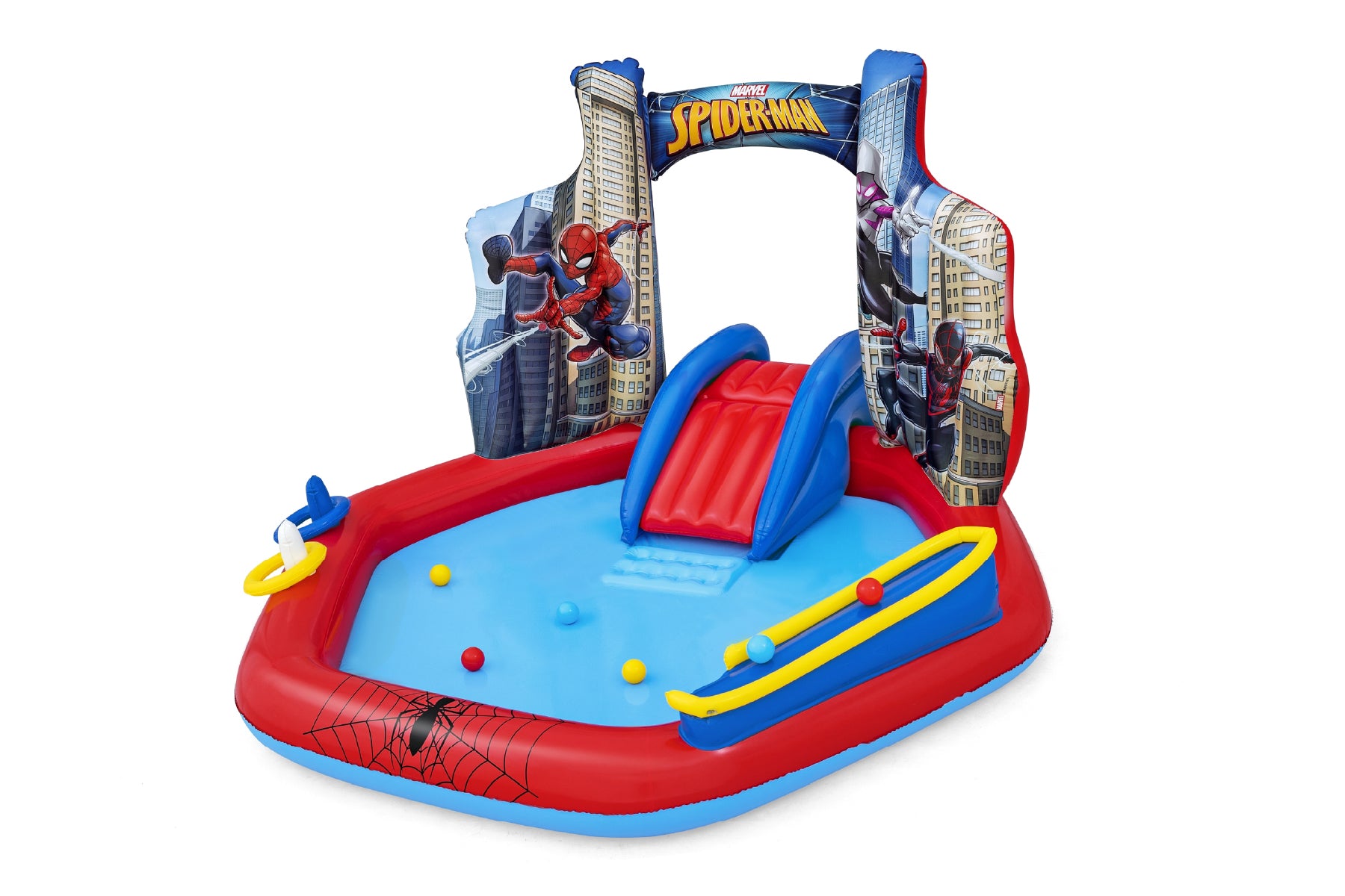 Marvel Spiderman Inflatable Paddling Pool with Play Centre