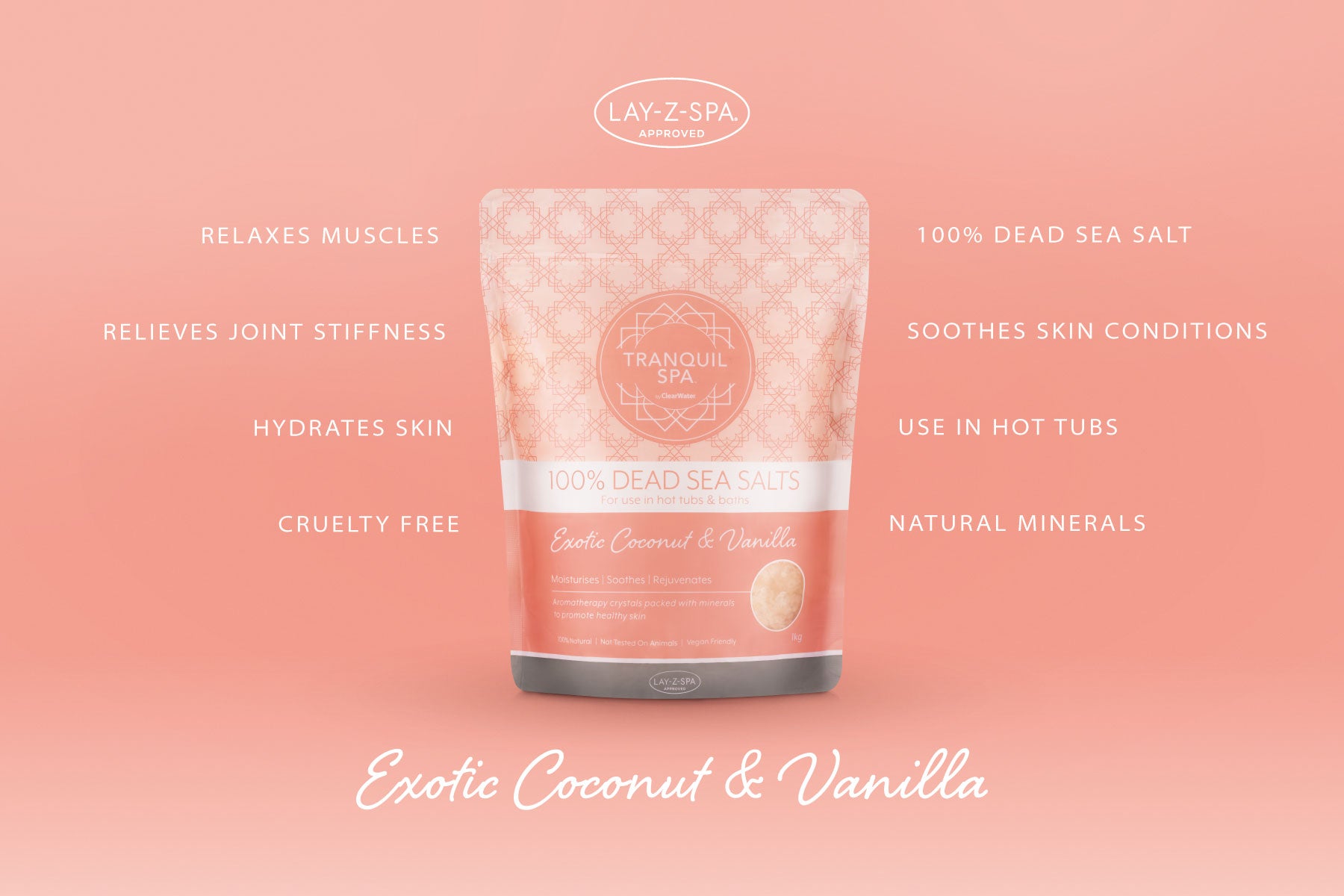 Tranquil Spa Dead Sea Salts - Coconut & Vanilla