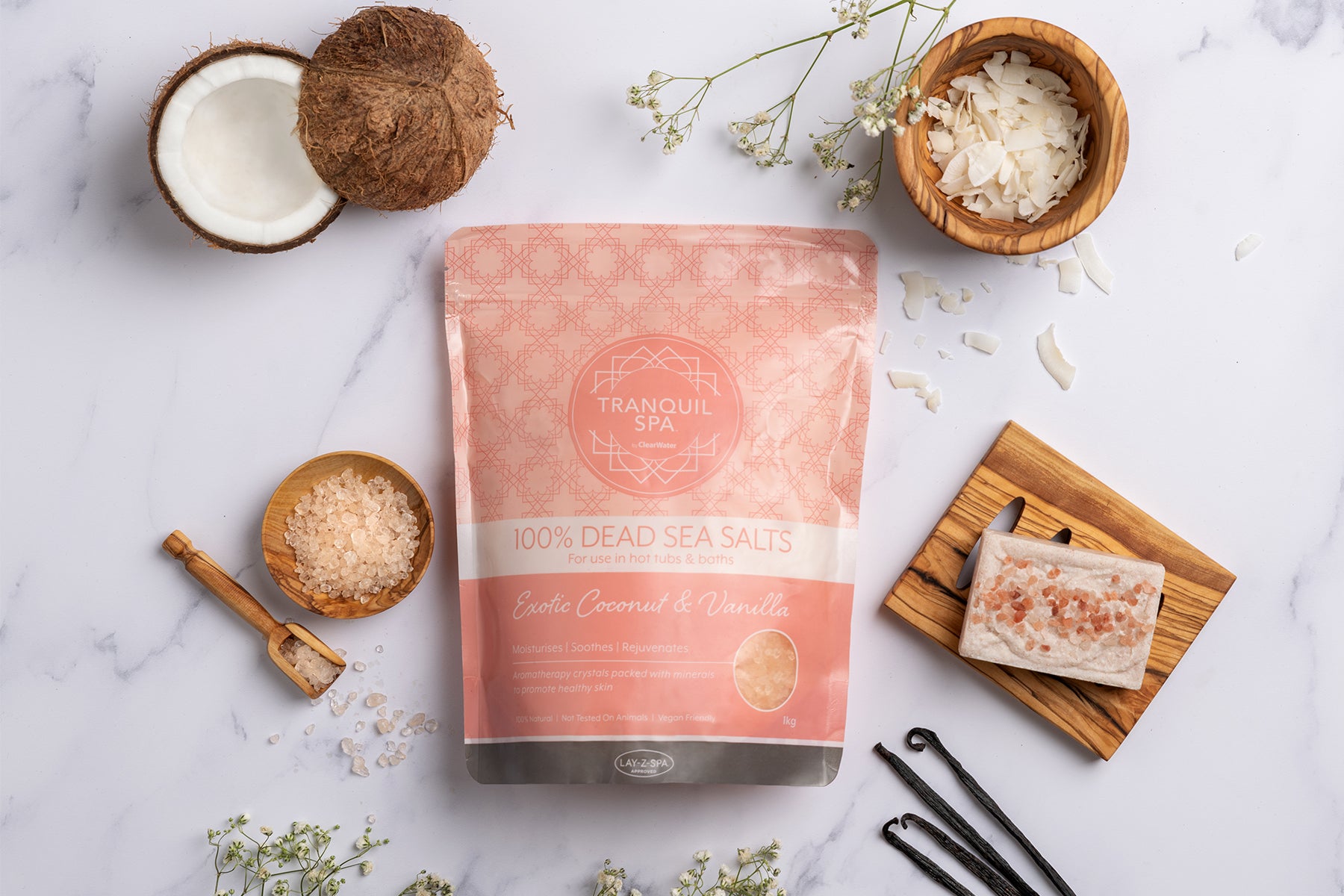 Tranquil Spa Dead Sea Salts - Coconut & Vanilla