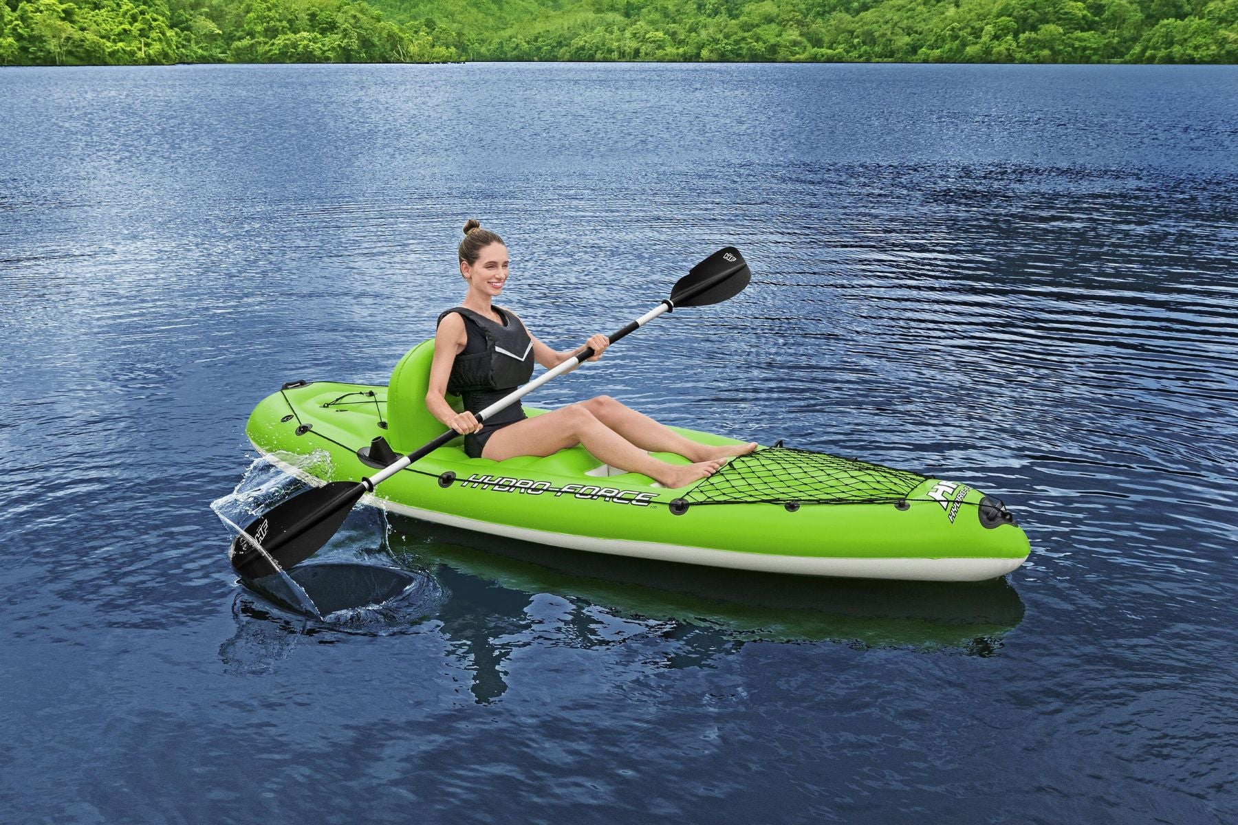 Hydro-Force 1 Person Inflatable Fishing Kayak Set