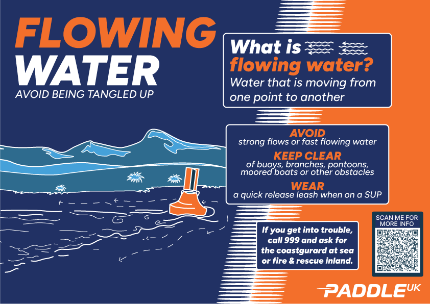 water sports safety: flowing water