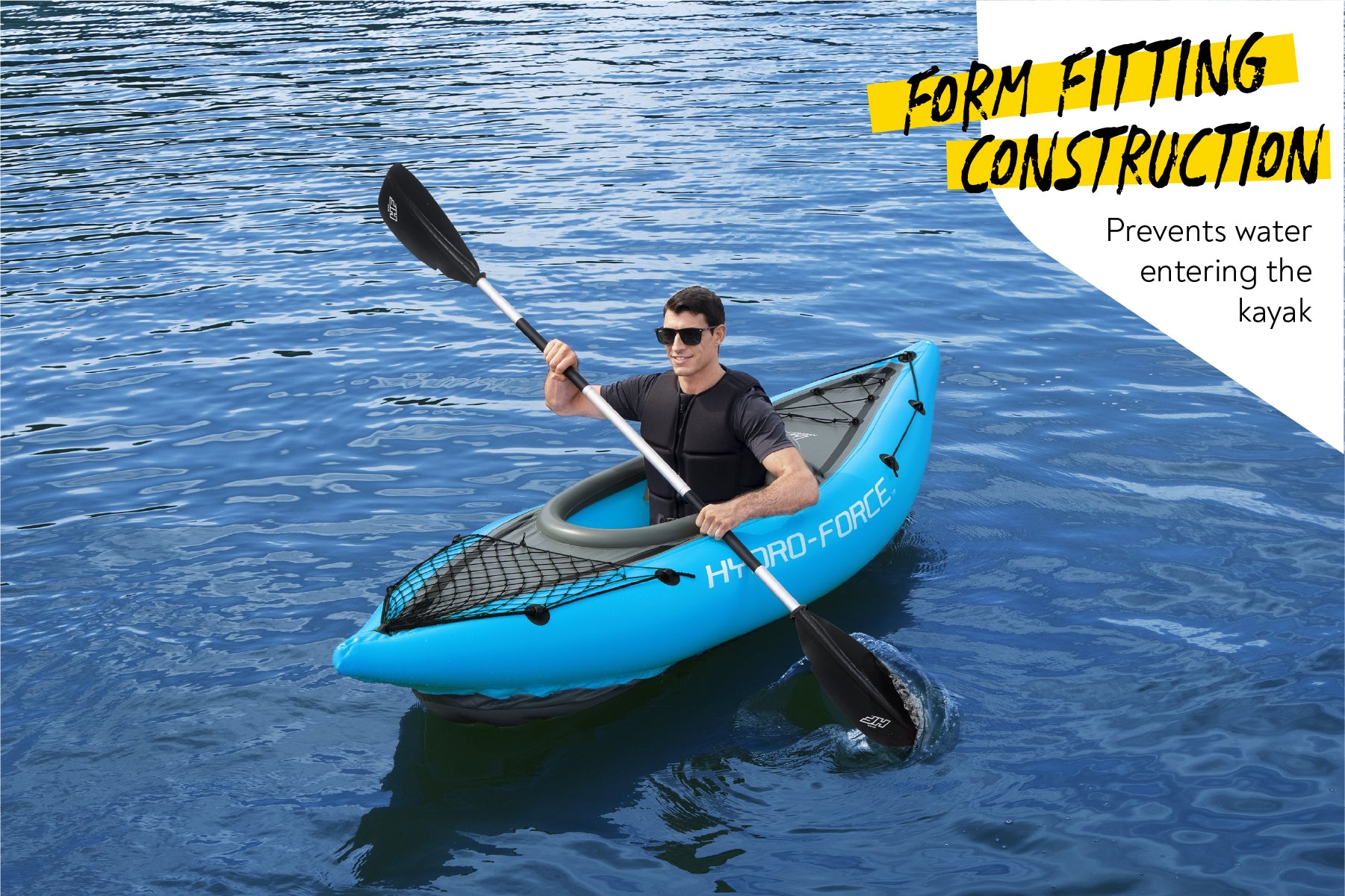 Hydro-Force 1 Person Inflatable Kayak Set - Cove Champion