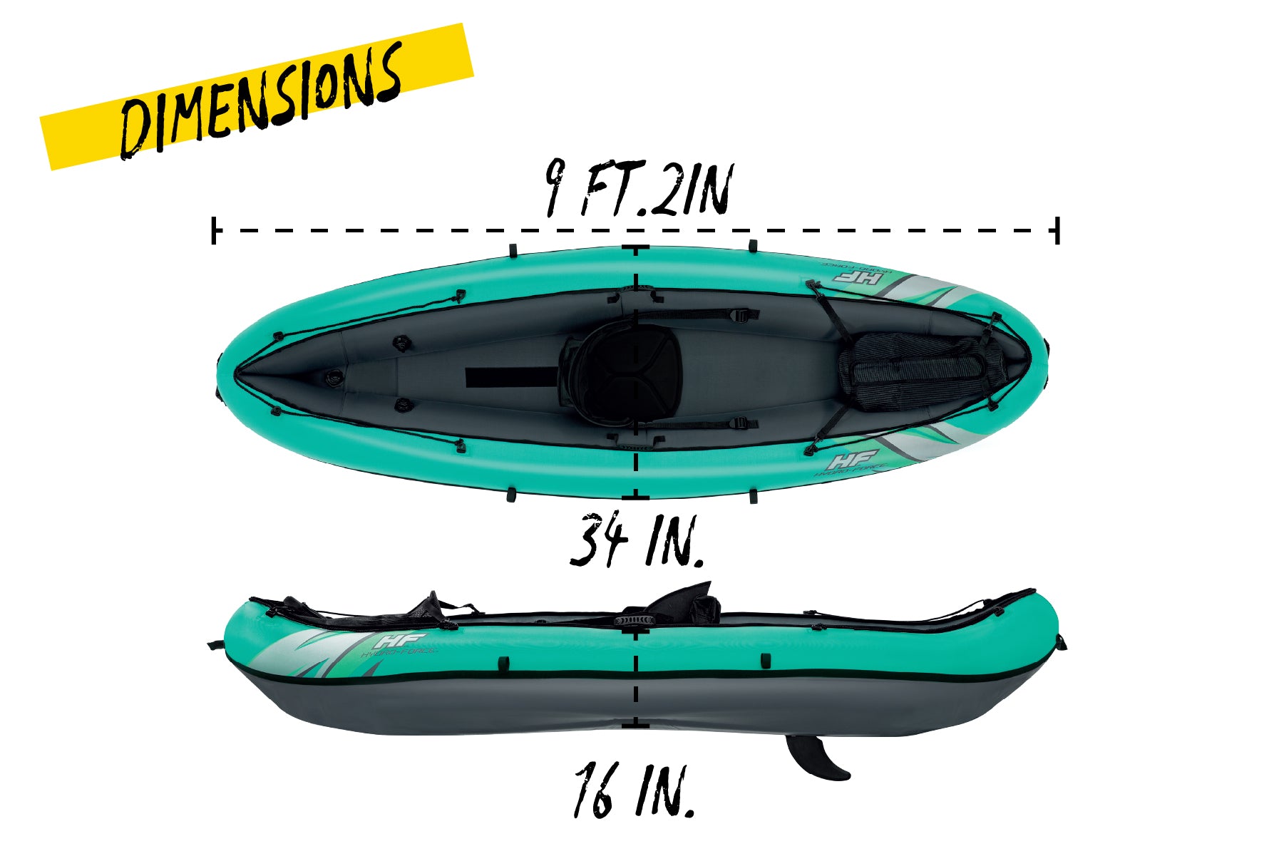 Hydro-force 1 Person Inflatable Kayak Complete Set - Ventura