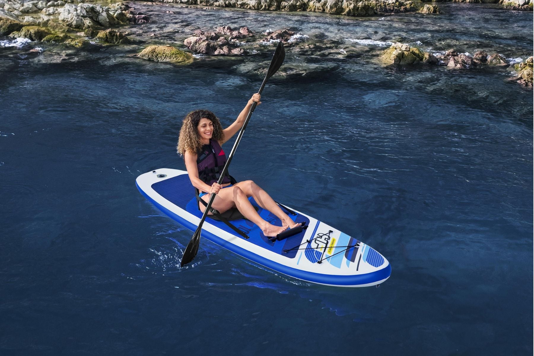 Hydro-Force 10ft Inflatable Paddle Board/ Kayak Set - Oceana