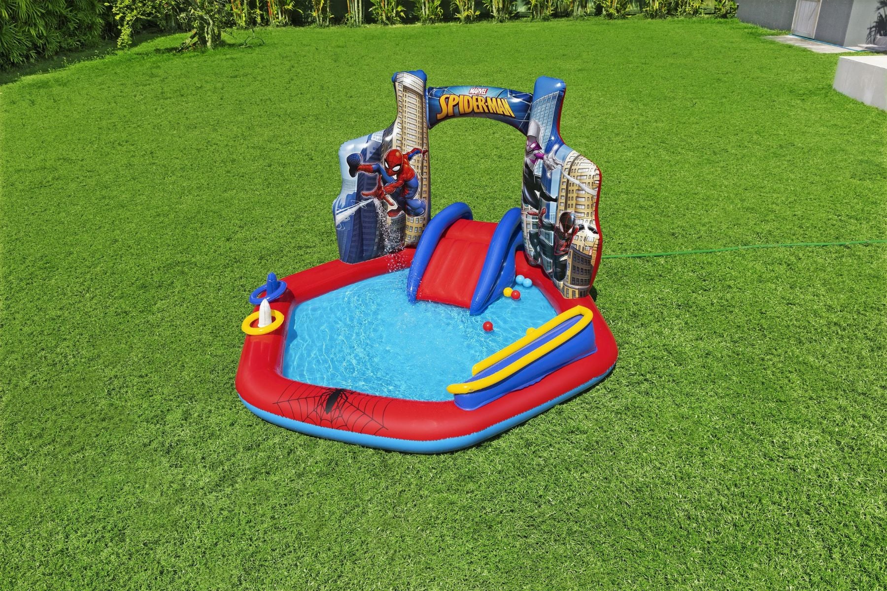 Marvel Spiderman Inflatable Paddling Pool with Play Centre