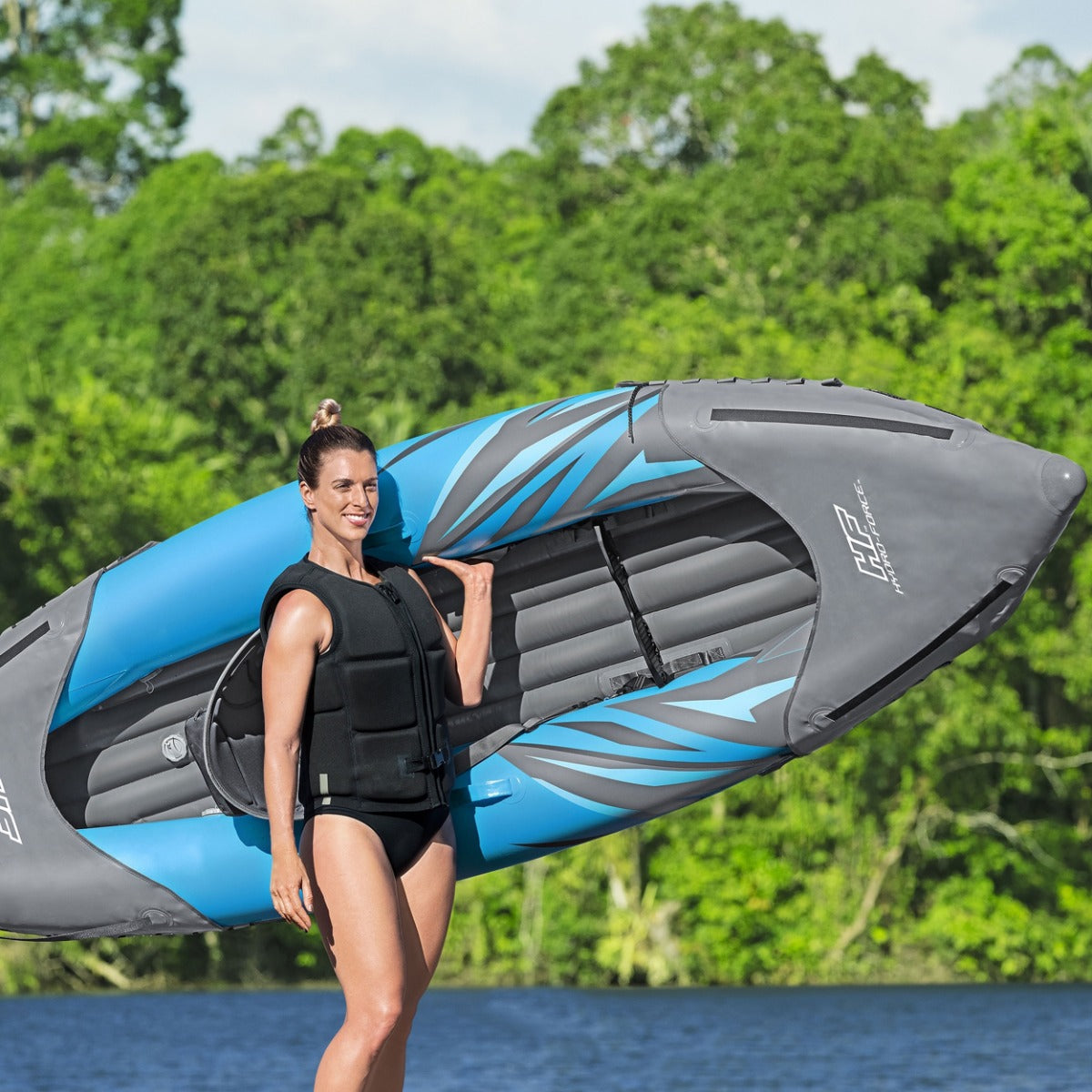 Hydro-Force 1 Person Inflatable Kayak Complete Set - Surge Elite