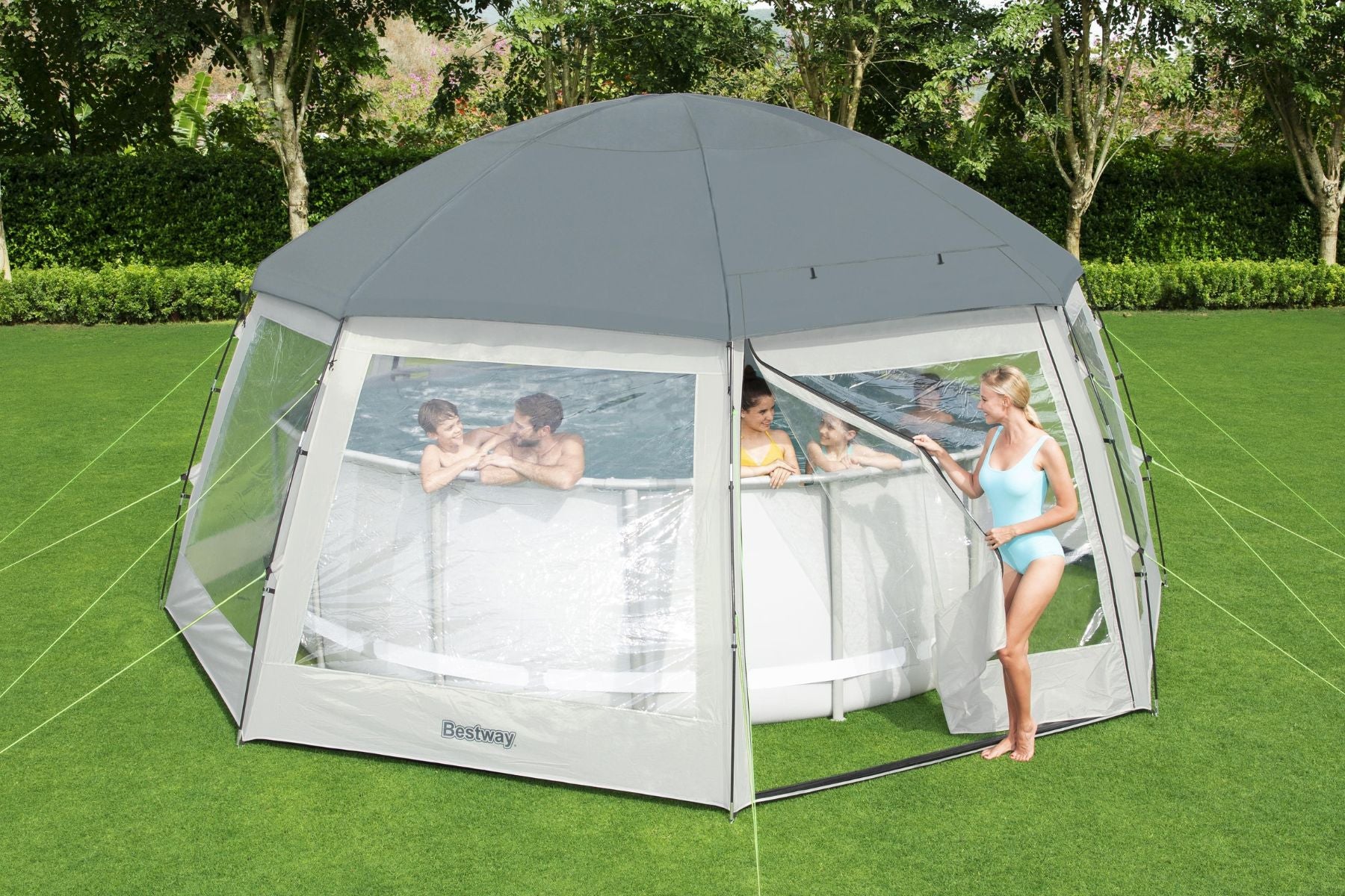 Round Pool Dome, Shelter for Swimming Pool and Hot tub Spas - Outlet